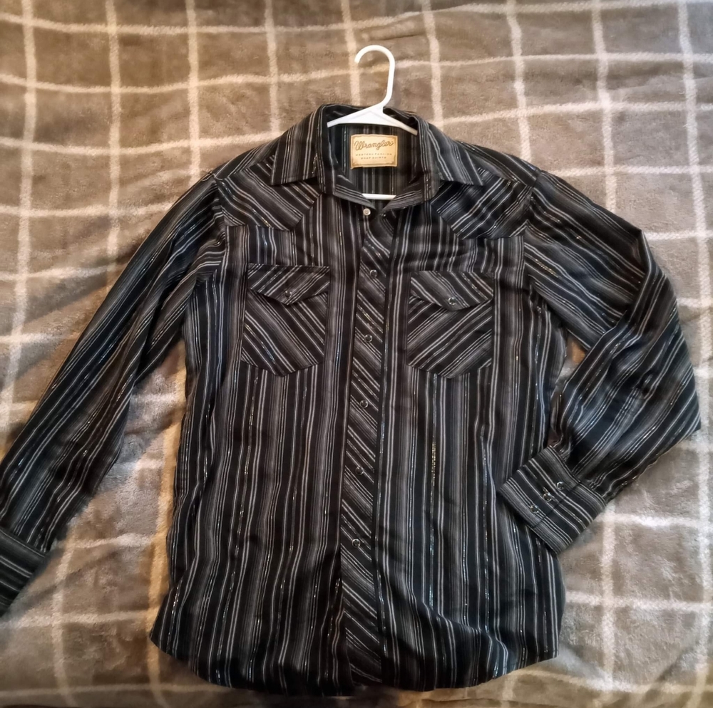 Wrangler striped button up